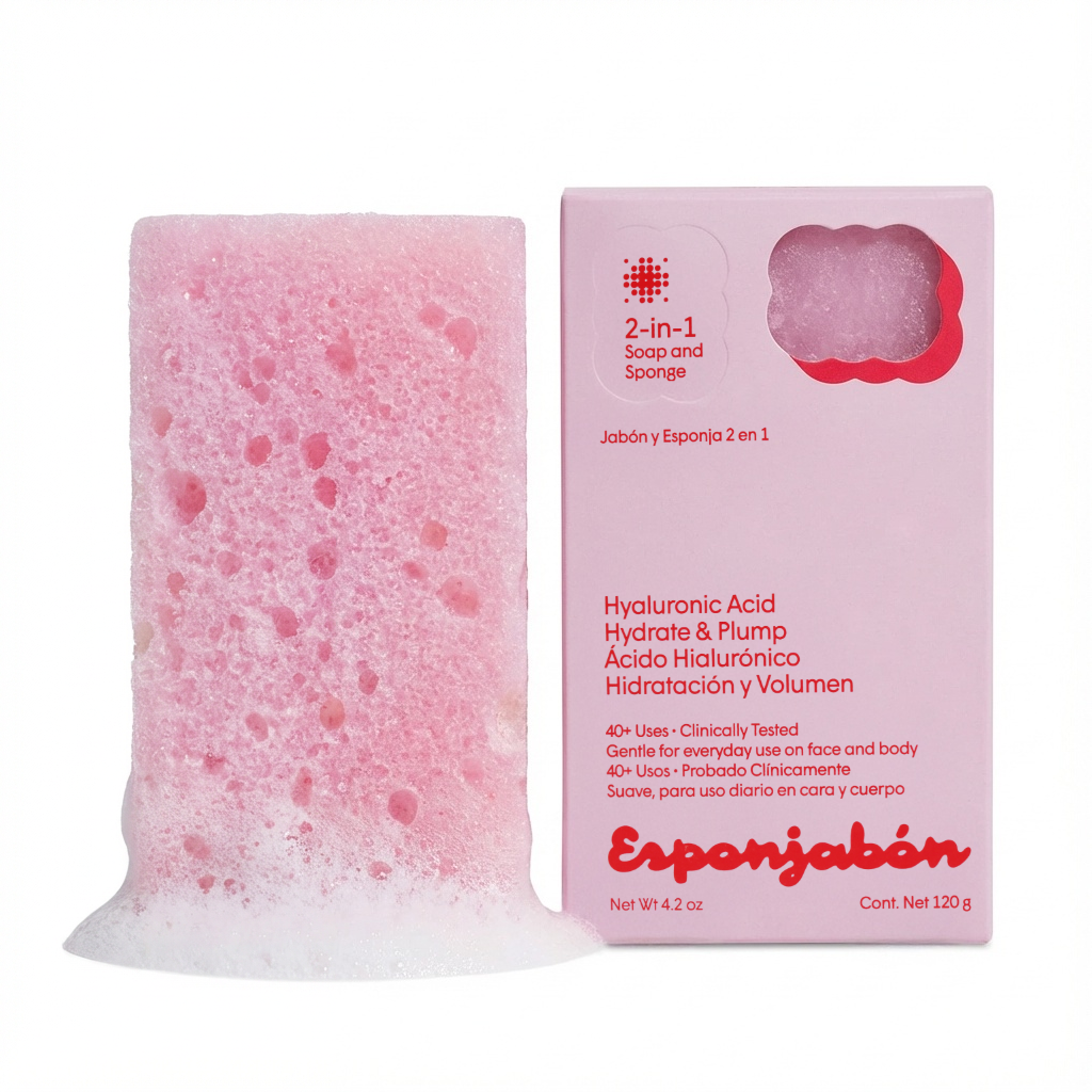 Esponjabon - Hyaluronic Acid Soap-Infused Sponge